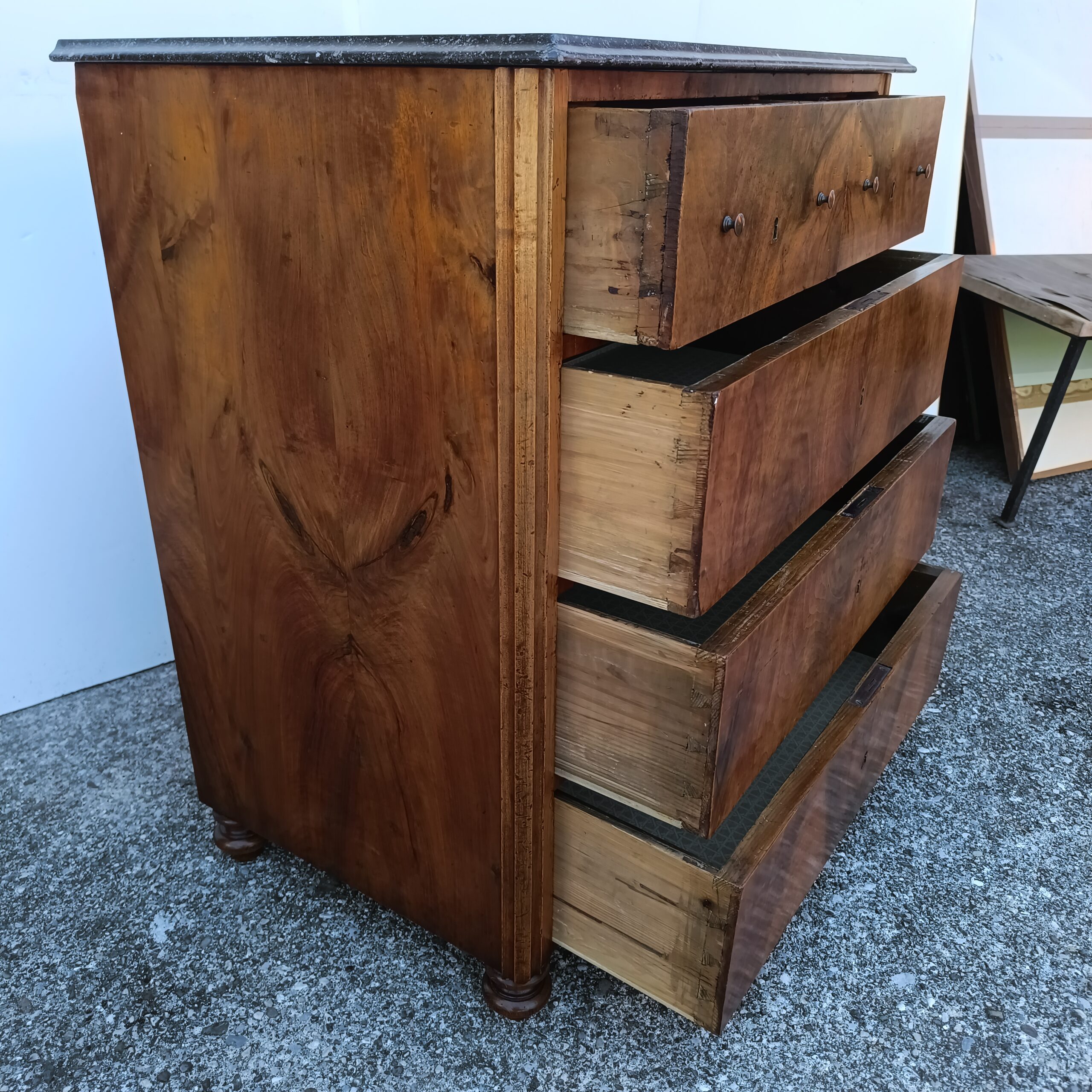Cassettiera, comò antico, metà '800 - immagine 5
