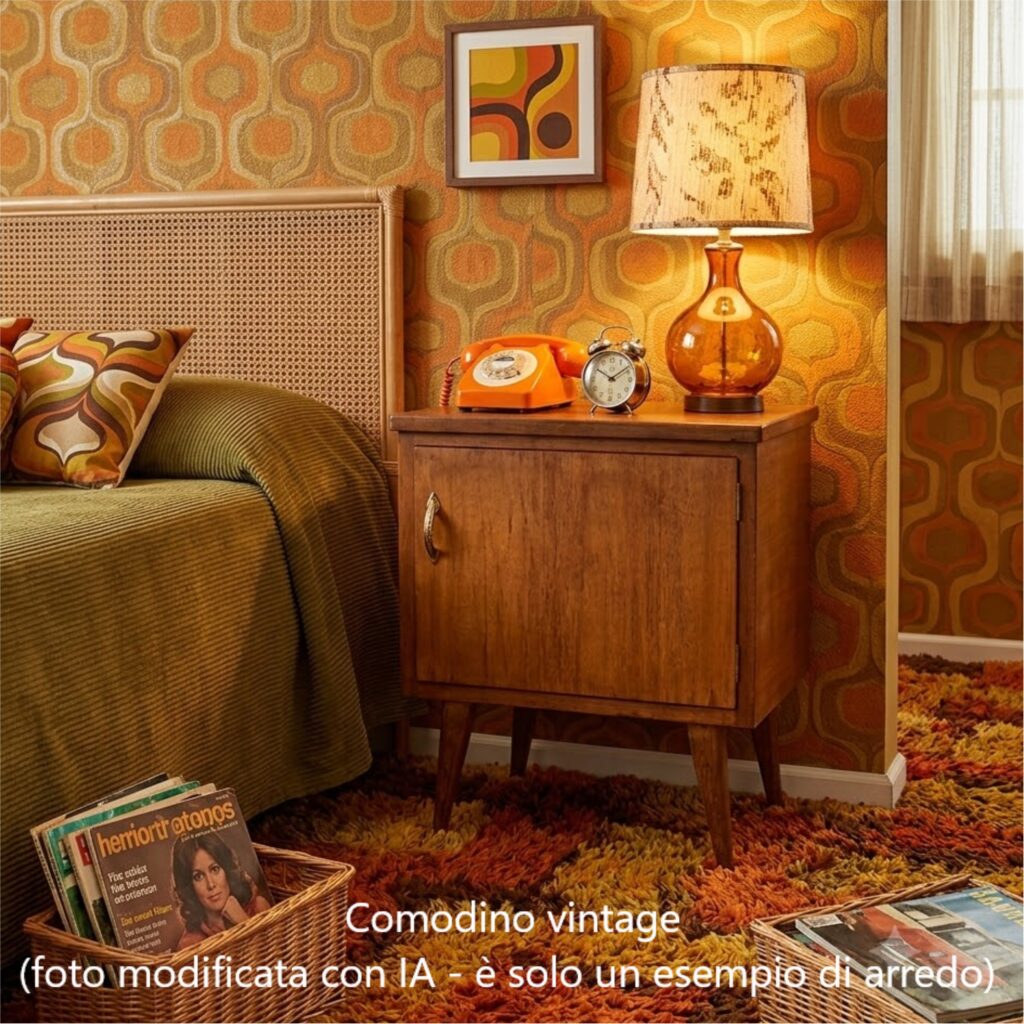 Comodino vintage originale degli anni '50 - '60