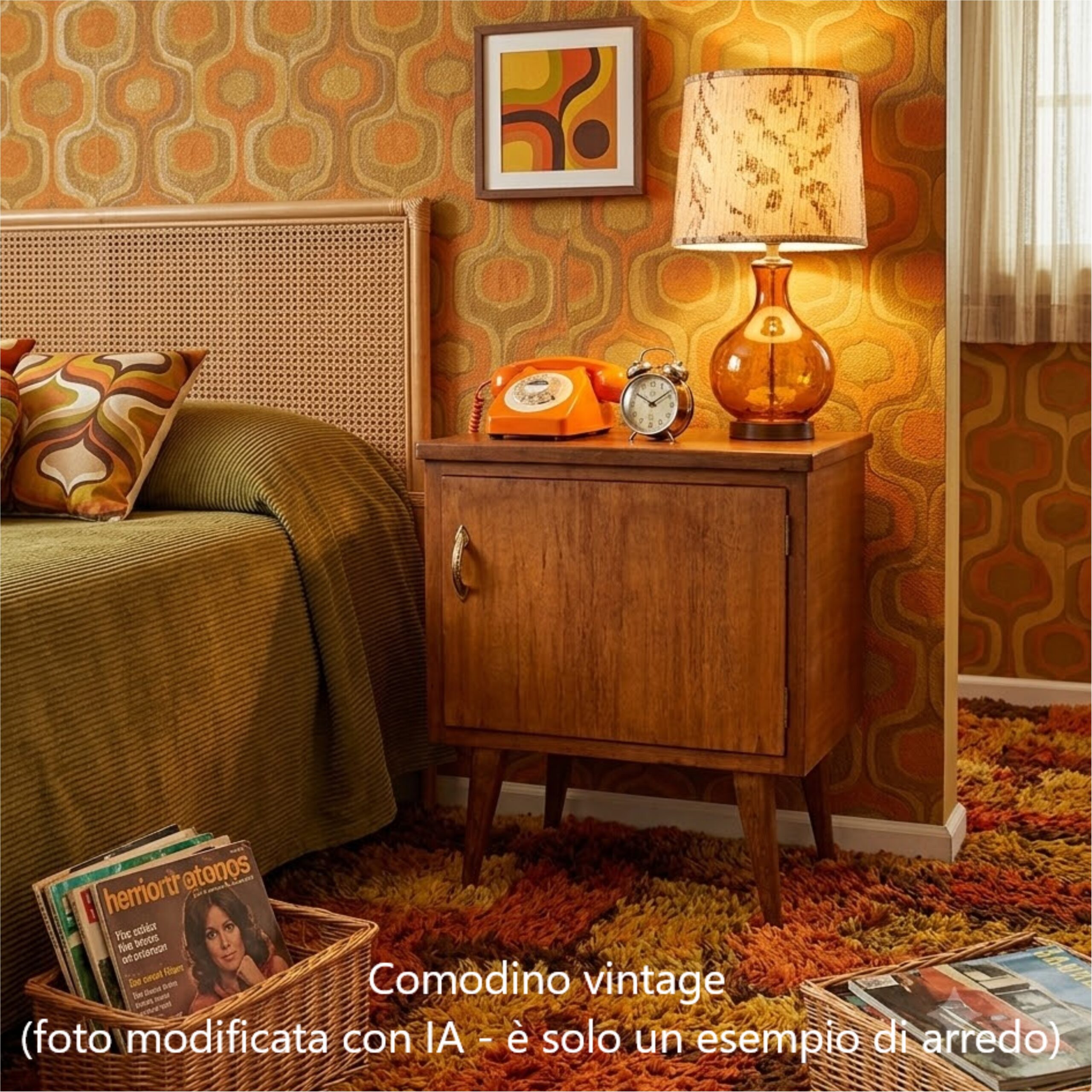 Comodino vintage originale degli anni '50 - '60