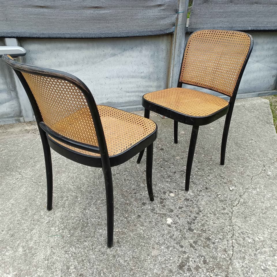 2 sedie vintage modello 811 Praga Drevounia - stile Thonet